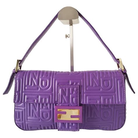 fendi micro baguette purple|fendi baguette price.